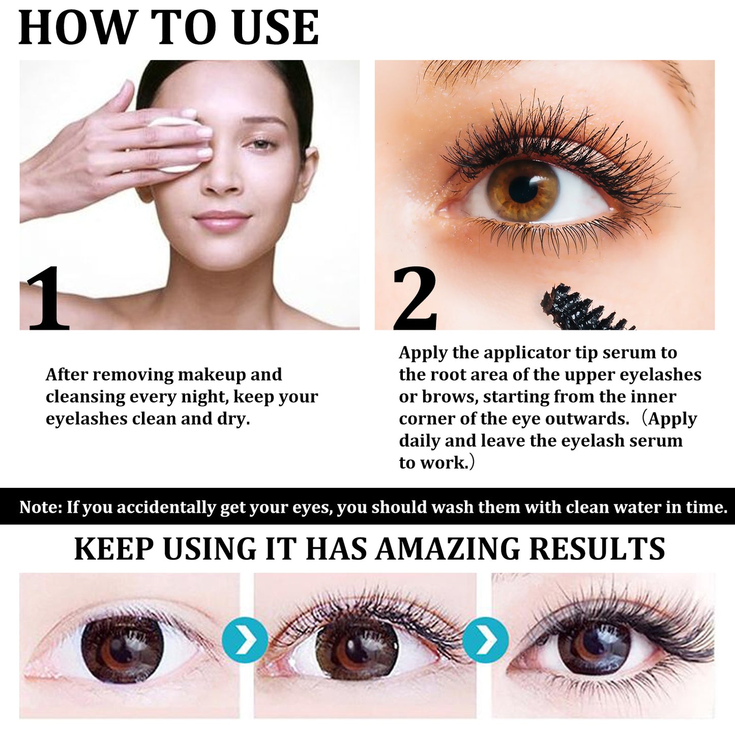 Castor Oil Mascara Daily Natural Eyelash Curl & Curl Beauty Gentle Moisturizing Treatment