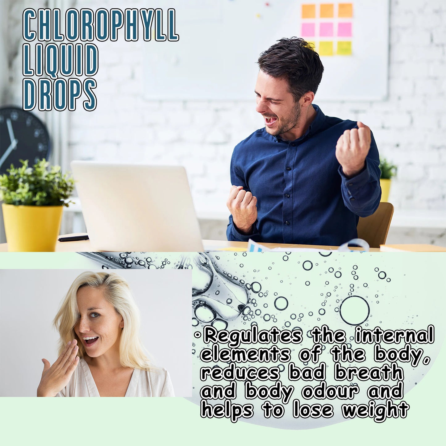 Chlorophyll Liquid Drops, Improve The Bad Breath Odor Beautiful Body Shape Body Improve The Body Energy