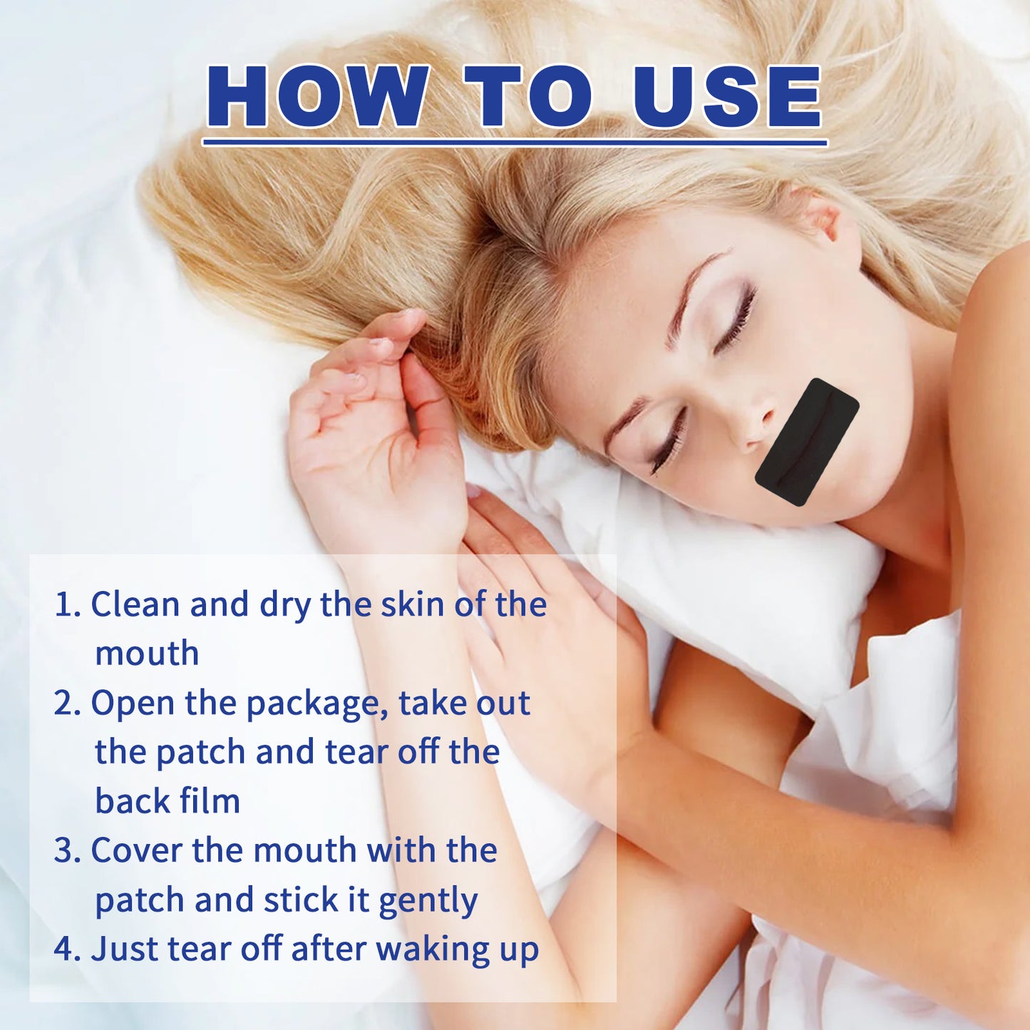 Mouth Tape, Ease Mouth Breathing Prevent Snoring Shut Mouth Care For Sleep Patch