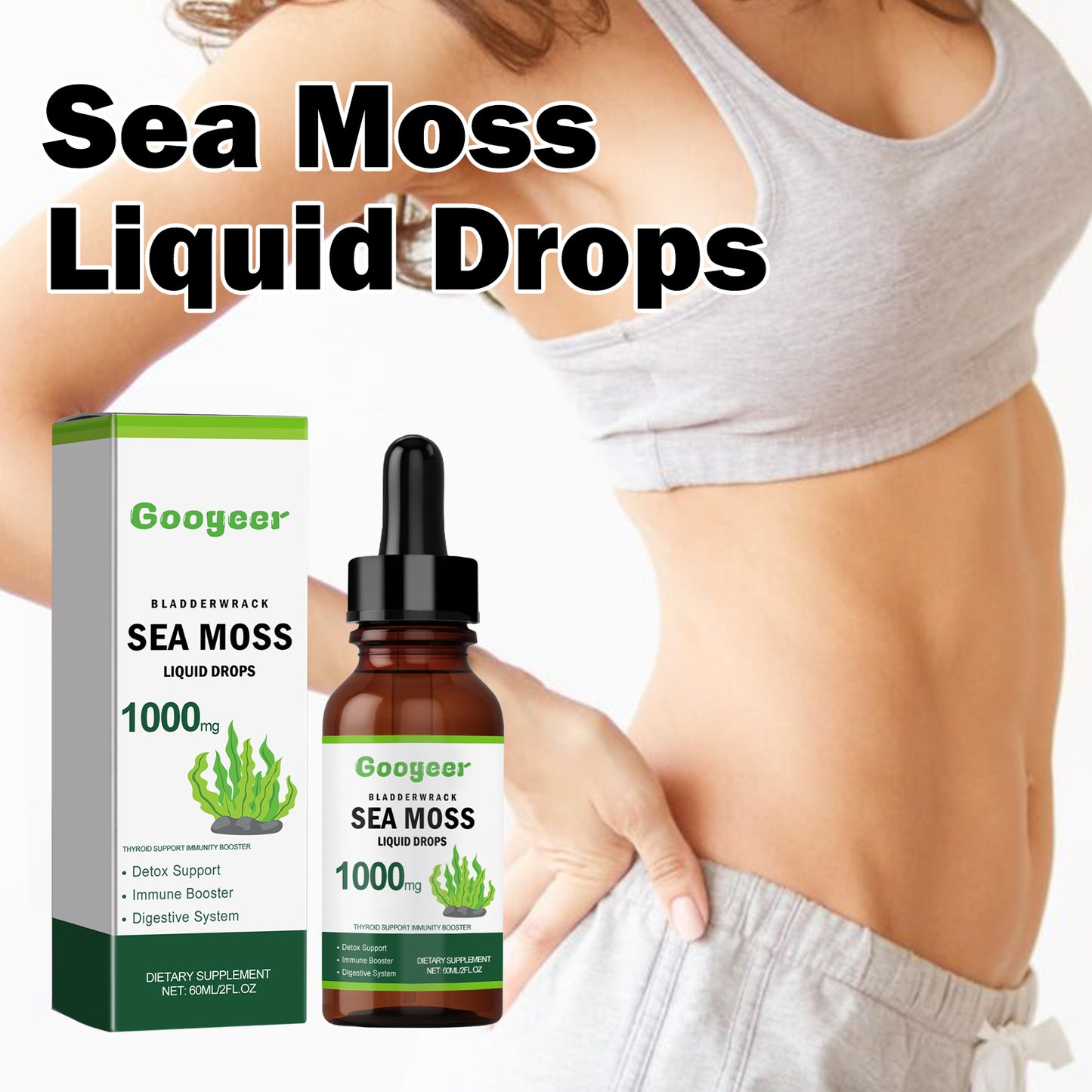 Sea Moss Liquid Drops, Alleviate Physical Fatigue Unwell Improve Skin Elasticity And Bust Firming Skin